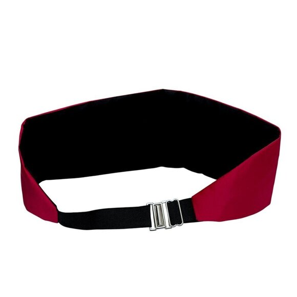 STANLEY BLACKER Cummerbund and Bow Tie Red Silk Formal Set - Picture 7 of 11